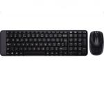 TECLADO  RATON INALAMBRICOS RECEPTOR USB LOGITECH MK220 NEGRO PEQUEO REDUCIDO