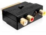 ADAPTADOR CONVERTIDOR AUDIO VIDEO  SCART EUROCONECTOR MACHO  3 x RCA HEMBRA