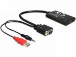 ADAPTADOR CONVERSOR DE AUDIO VIDEO  HDMI HEMBRA  VGA  JACK  USB MACHO