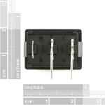 INTERRUPTOR RECTANGULAR IO SWITCH NEGRO SPST PATAS ANGULO MONTAJE PANEL CHASIS