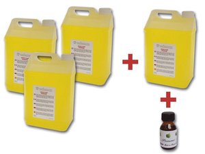 LOTE DE 4 GARRAFAS DE LIQUIDO HUMO DE 5 LITROS  FRAGANCIA ESENCIA  20L