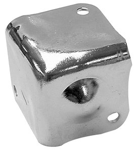 CANTONERA CAJA ACUSTICA METAL BLANCO  38 x 38mm