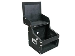 FLIGHT CASE DJ 19 2  6  4 UNIDADES  CAJA TRANSPORTE CON REVESTIMIENTO NEGRO