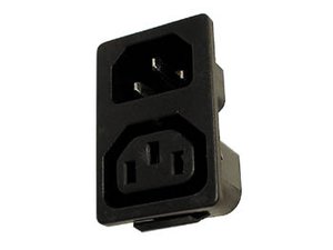 BASE DE ALIMENTACION AC DOBLE MACHO Y HEMBRA TIPO ORDENADOR PC