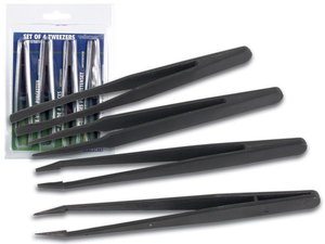 SET DE 4 PINZAS DE PRECISION DIELECTRICAS AISLANTES ELECTRONICA