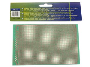 25 x PLACA EUROCARD 1 AGUJERO PARA ENSAYOS MONTAJES  100 x 160mm FR4