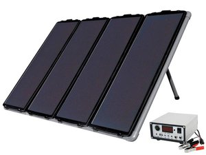 PLACA SOLAR DE SILICIO AMORFO CON REGULADOR 10A PARA BATERIAS 12Vdc  60W