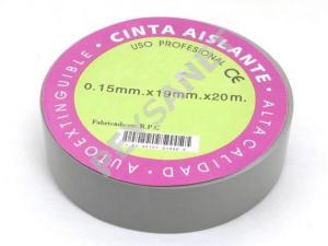 CINTA AISLANTE AUTOEXTINGUIBLE 20mx19mm GRIS 015mm