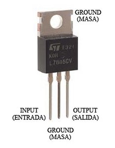 REGULADOR DE TENSION LM7805 7805 5V 1A CON DISIPADOR