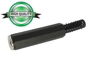 JACK HEMBRA NIQUELADO 635MM ARO PLASTICO ESTEREO NEGRO