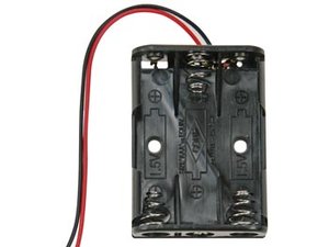 PORTAPILAS SOPORTE PARA PILAS  3 x AAA R03 R03 R3 LR3  CON CABLE HILO