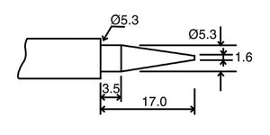 PUNTA DE RECAMBIO 16mm PARA SOLDADOR SIN PLOMO CON REFERENCIA 01580