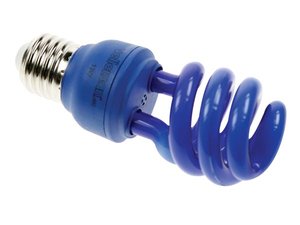 MINI BOMBILLA DE BAJO CONSUMO CON FORMA EN ESPIRAL T3  15W  240V  E27  AZUL