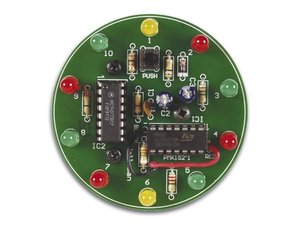 RUEDA DE LA FORTUNA AUTOMATICA JUGAR CON 10 LEDs 9V  KIT DE MONTAJE MONTAR