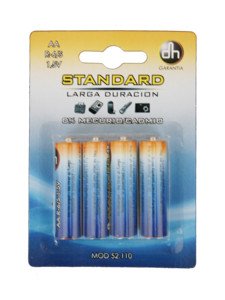 BLISTER 4 PILAS STANDARD R6SAA 15V