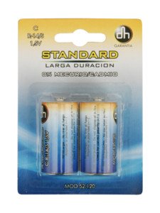 BLISTER 2 PILAS STANDARD R14SC 15V