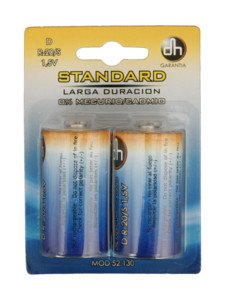 BLISTER 2 PILAS STANDARD R20SD 15V
