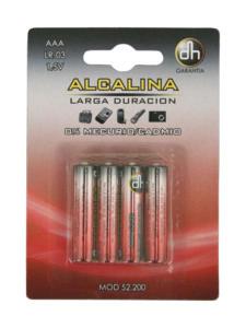 BLISTER 4 PILAS ALCALINAS LR03AAA 15V