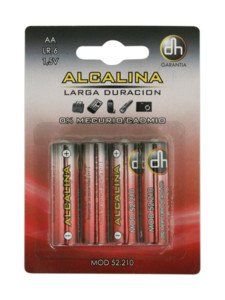BLISTER 4 PILAS ALCALINAS LR6AA 15V