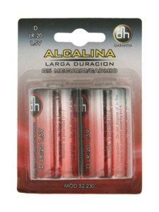 2 PILAS ALCALINAS LR20D 15V