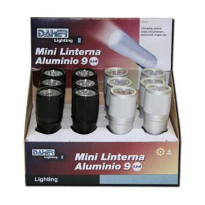 MINILINTERNA ALUMINIO 9 LEDS ALTO BRILLO 