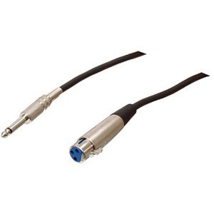 CABLE MICROFONO PROF JACK MACHO 635mm XLR HEMBRA 6m