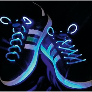 CORDONES ZAPATOS AZULES CON LED RESISTENTES AL AGUA LUMINISCENTES