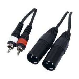 CABLE 2 x RCA MACHO  2 x XLR 3 PINES MACHO 3 METROS