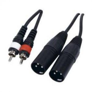 CABLE 2 x RCA MACHO  2 x XLR 3 PINES MACHO 15 METROS