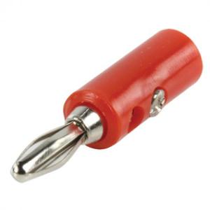 CONECTOR BANANA MACHO MONO CON TORNILLO ROJO