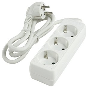 REGLETA 3 TOMAS BASE MULTIPLE ALARGADOR 3m BLANCO