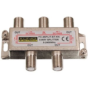 DISTRIBUIDOR SATELITE SPLITTER 1 ENTRADA 4 SALIDAS 20dB