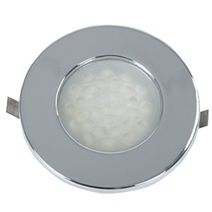 LAMPARA CROMADA EMPOTRABLE 30 LED 12V IP20 LUZ CALIDA