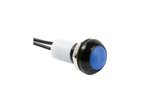 PULSADOR REDONDO CON CAPUCHON AZUL 1P SPST OFFON CABLES