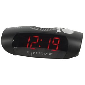 RADIO DESPERTADOR ALARMA DISPLAY ROJO PANTALLA LED 230V