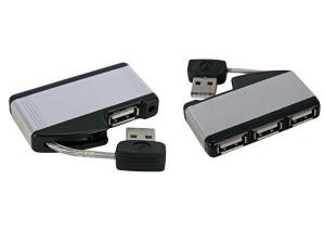 MINI HUB LADRON USB 20  1 x MACHO  4x USB HEMBRA 480Mbps