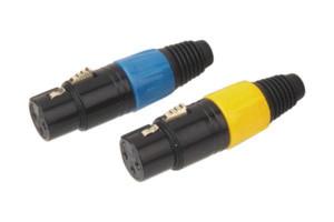 CONECTOR CANON XLR HEMBRA 3PINES 133VAC 10A AROAMARILLO