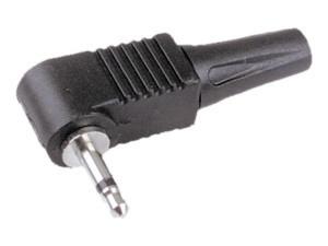 CONECTOR JACK MACHO ESTEREO ACODADO 35mm NEGRO