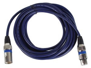 CABLE DMX PROFESIONAL FLEXIBLE CONTACTOS DORADO  XLR MACHO  XLR HEMBRA  25m