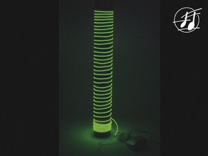 HILO ELECTROLUMINISCENTE CONTROLADO POR MUSICA DE COLOR VERDE CORDONES  9 m