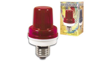 MINI LAMPARA ESTROBOSCOPICA ROJO ROJA DESTELLOS STROBO 35W CASQUILLO ROSCA E27