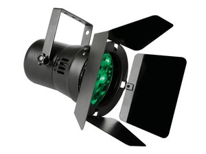 FOCO LED PAR36 12 x 1W RGB 5 CANALES CONTROL CONTROLADO POR DMX DIGITAL NEGRO