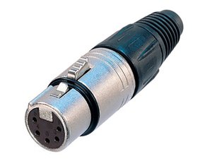 CONECTOR NEUTRIK XLR HEMBRA 5 PIN PLATEADOS NIQUELADO