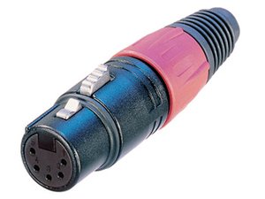 CONECTOR NEUTRIK NEGRO XLR HEMBRA 5 PIN DORADOS METAL METALICO