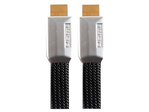 CABLE ALARGADOR  HDMI MACHO 19 PINES MOLDEADO DOBLE BAADO ORO NYLON GRIS 18m