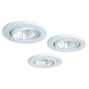 SET 3 LAMPARAS EMPOTRABLES TECHO BLANCAS GU10 230V 50W