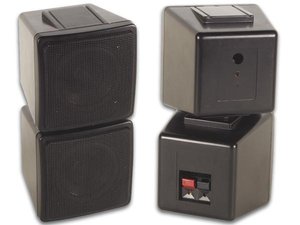 JUEGO SET DE  2 CAJAS ACUSTICAS SATELITE DINAMICAS 100W COLOR NEGRO