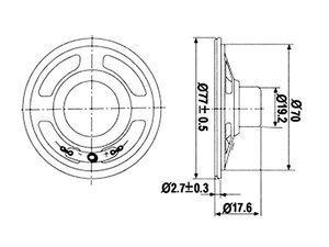 ALTAVOZ MINI  1W  8 Ohm   77mm