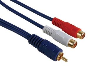 CABLE ALARGADOR AUDIO BAADO ORO DORADO  RCA MACHO  2 x RCA HEMBRA  120 m