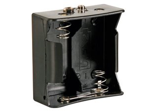 PORTAPILAS SOPORTE PARA PILAS  2 x LR20  CON TERMINALES CLIP